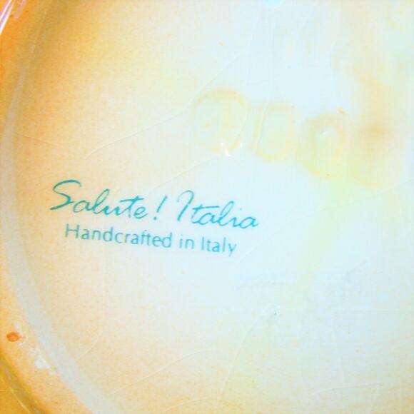 Salute Italia Pear Shaped Juice Pitcher 8.5" Yellow Green Figural Fruit Italy - Picture 7 of 8